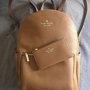 NWOT Kate Spade Warm Gingerbread Backpack & Matching Wallet SHIPS FREE! :)